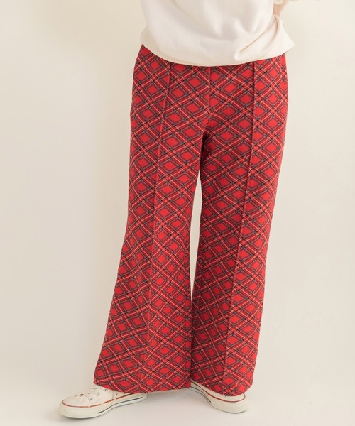 CHILD WOMAN（チャイルドウーマン）の「チェック柄キルトジャカード イージーパンツ（その他パンツ・レディース・レッド・FREE）」の18枚目の写真