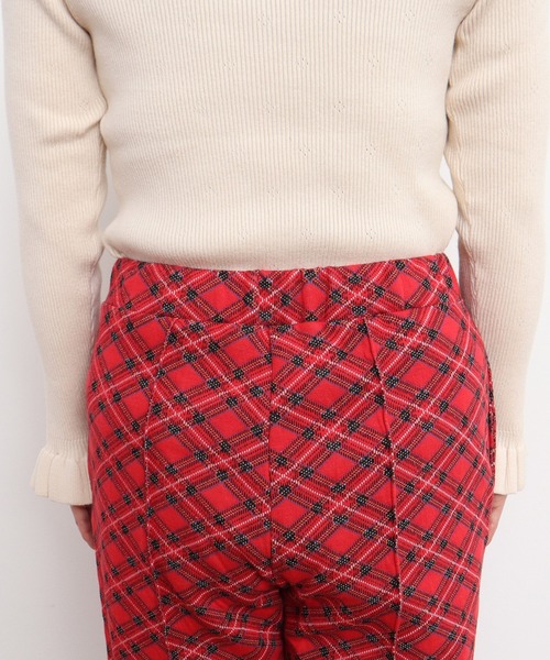 CHILD WOMAN（チャイルドウーマン）の「チェック柄キルトジャカード イージーパンツ（その他パンツ・レディース・レッド・FREE）」の10枚目の写真