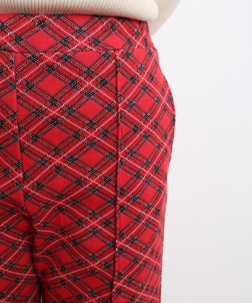 CHILD WOMAN（チャイルドウーマン）の「チェック柄キルトジャカード イージーパンツ（その他パンツ・レディース・レッド・FREE）」の12枚目の写真
