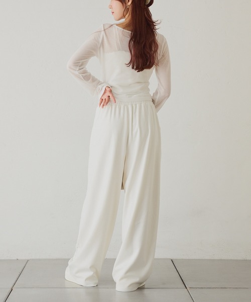 nice claup ナイスクラップ　ドロストキャミワンピ　ホワイト one after another】ドロストキャミワンピ | NICE CLAUP / OLIVE