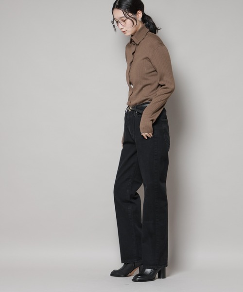 upperhights（アッパーハイツ）の「upper hights/THE AMALIE JET BLACK（デニムパンツ・レディース・ブラック・25/24/23）」の4枚目の写真