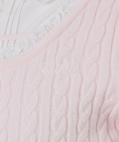 Girls Cable Knit Blouseトップス（ニット/セーター）｜mellfy memory