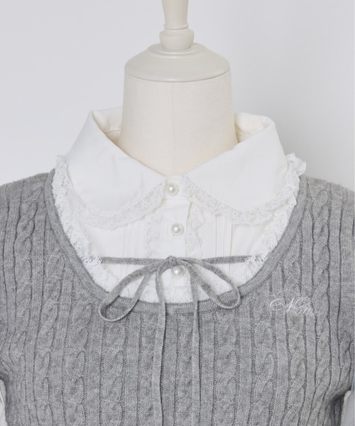 Girls Cable Knit Blouseトップス（ニット/セーター）｜mellfy memory