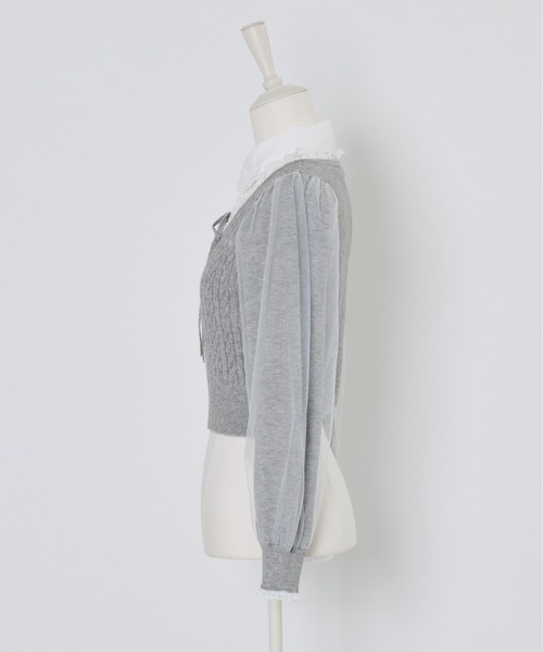 Girls Cable Knit Blouseトップス（ニット/セーター）｜mellfy memory