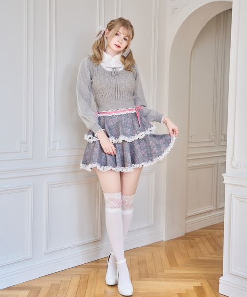 Girls Cable Knit Blouseトップス（ニット/セーター）｜mellfy memory