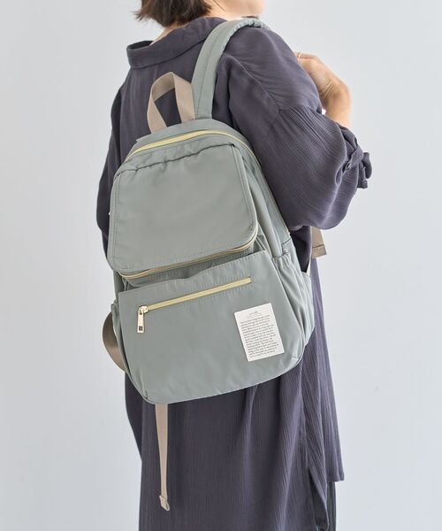 Green　Parks（グリーンパークス）の「andmikka.10ポケット2層リュック（バックパック/リュック・レディース・ミント/モカ/ブラック・FREE）」の3枚目の写真
