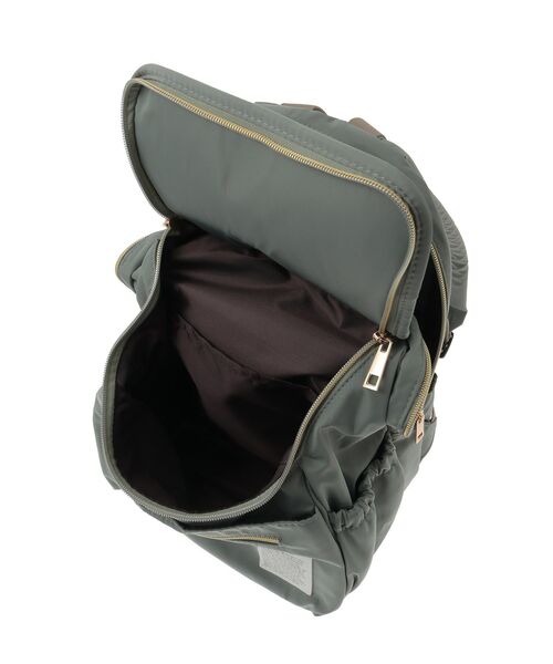 Green　Parks（グリーンパークス）の「andmikka.10ポケット2層リュック（バックパック/リュック・レディース・ミント/モカ/ブラック・FREE）」の10枚目の写真