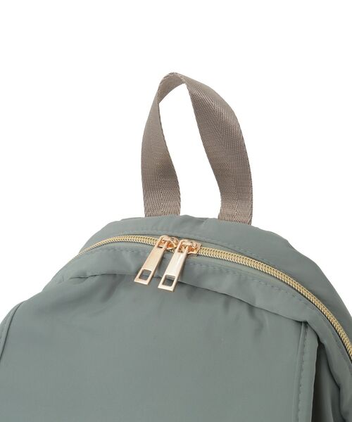 Green　Parks（グリーンパークス）の「andmikka.10ポケット2層リュック（バックパック/リュック・レディース・ミント/モカ/ブラック・FREE）」の9枚目の写真