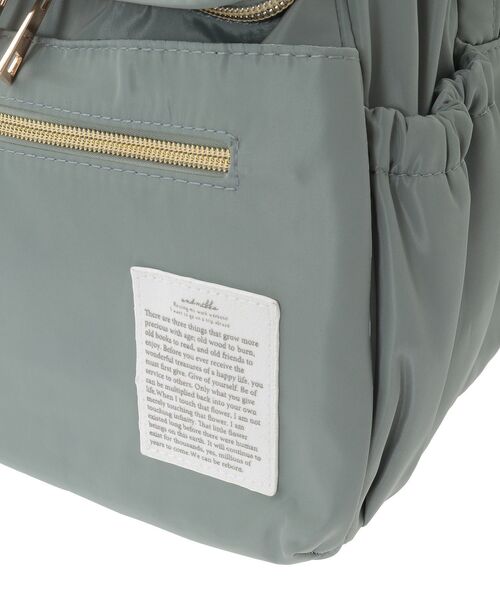 Green　Parks（グリーンパークス）の「andmikka.10ポケット2層リュック（バックパック/リュック・レディース・ミント/モカ/ブラック・FREE）」の7枚目の写真