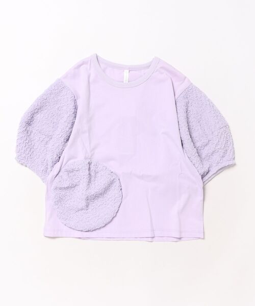 garcon la raison(ギャルソン・ラ・レゾン)の「バルーンスリーブプルオーバー(Tシャツ/カットソー・キッズ・ブラック/ラベンダー/オフホワイト・130cm/140cm)」の11枚目の写真