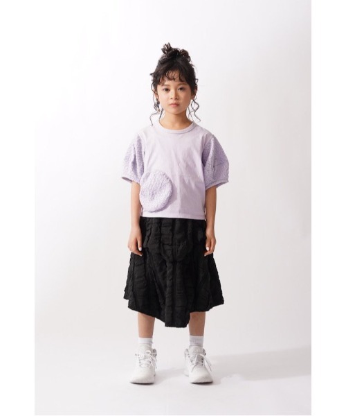 garcon la raison(ギャルソン・ラ・レゾン)の「バルーンスリーブプルオーバー(Tシャツ/カットソー・キッズ・ブラック/ラベンダー/オフホワイト・130cm/140cm)」の6枚目の写真
