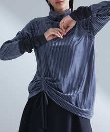 kOhAKU | 柄シアーベロアカットソー(Tシャツ/カットソー)