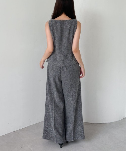 archives(アルシーヴ)の「【SETUP対応】タックツイードワイドスラックス(スラックス・レディース・ブラウン/ブラック・MEDIUM)」の21枚目の写真