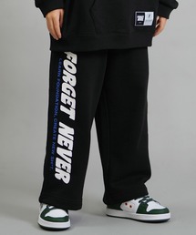 FORGET NEVER（フォーゲットネバー）の「【ムラサキスポーツ限定】FORGET NEVER/フォーゲットネバー スウェットパンツ ロングパンツ キッズ ロンパン ロゴ ウエストゴム 裾ドローコード 裏毛 254OO3LP146FN（スウェットパンツ）」