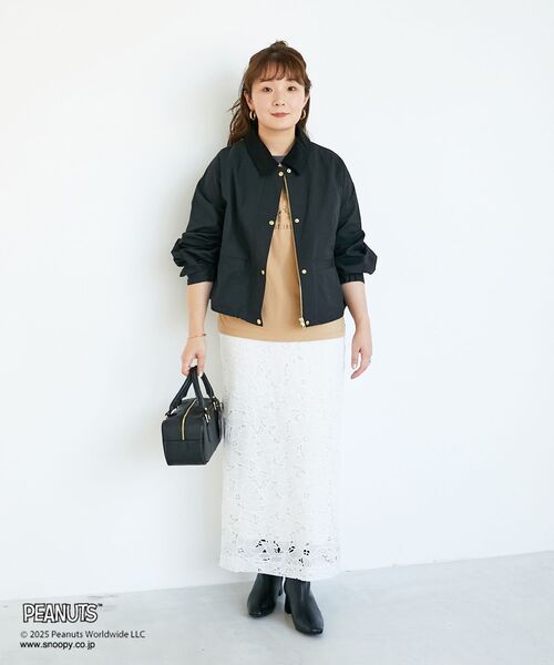 le.coeur blanc(ルクールブラン)の「【PEANUTS】リンガーTシャツ(Tシャツ/カットソー・レディース・ネイビー/キャメル・38)」の9枚目の写真