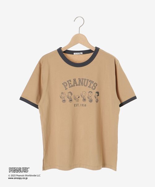 le.coeur blanc(ルクールブラン)の「【PEANUTS】リンガーTシャツ(Tシャツ/カットソー・レディース・ネイビー/キャメル・38)」の11枚目の写真