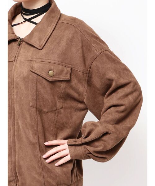 RESEXXY（リゼクシー）の「ラウンドネスオーバーブルゾン【セットアップ着用可能】（ブルゾン・レディース・ブラック/ブルー/ブラウン・FREE）」の16枚目の写真