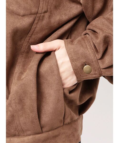 RESEXXY（リゼクシー）の「ラウンドネスオーバーブルゾン【セットアップ着用可能】（ブルゾン・レディース・ブラック/ブルー/ブラウン・FREE）」の18枚目の写真