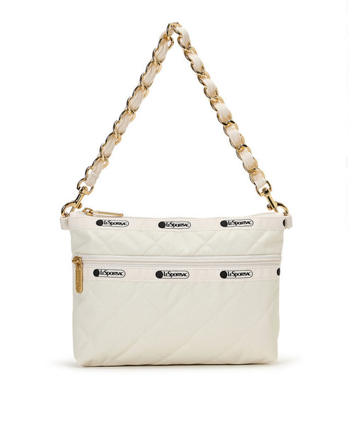 LeSportsac(レスポートサック)の「CHAIN COSMETIC CLUTCH サンドバーチェーンキルト(ショルダーバッグ・レディース・ホワイト・FREE)」の6枚目の写真