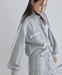 ECLAM（クラム）の「フリンジラインポンチZIPプルオーバー（スウェット）」