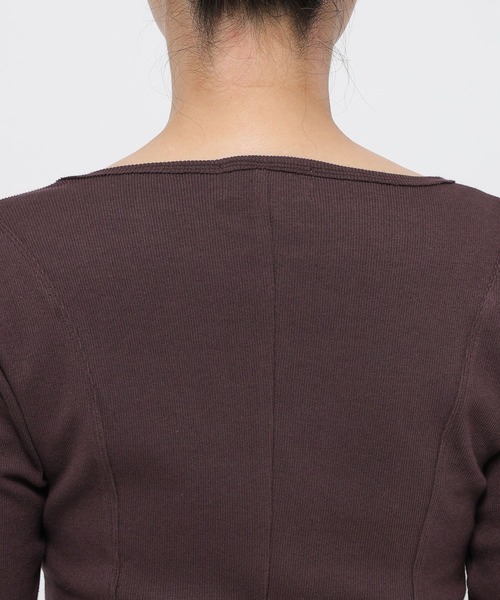 HARE（ハレ）の「ジップリブタイトカーディガン(HARE)（カーディガン/ボレロ・レディース・ブラック/グレー/バーガンディー・FREE）」の15枚目の写真