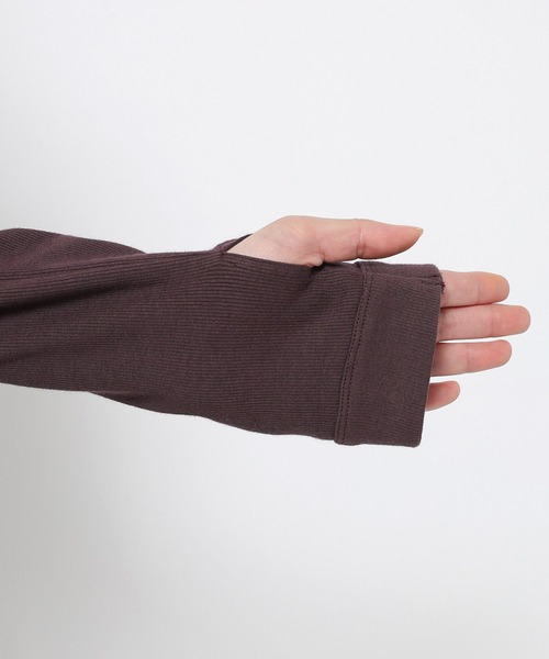 HARE（ハレ）の「ジップリブタイトカーディガン(HARE)（カーディガン/ボレロ・レディース・ブラック/グレー/バーガンディー・FREE）」の17枚目の写真