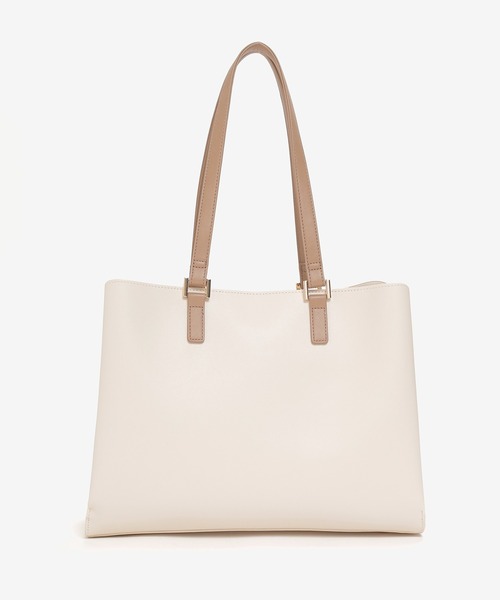 JONES 限定トートバッグ ベージュ・ホワイト ポーチ付A4トート（トートバッグ）｜GLACIER lusso（グラシアルッソ