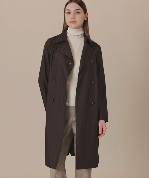 MACKINTOSH LONDON（マッキントッシュ ロンドン）の「【WEB・一部店舗限定】レインタフタコート（トレンチコート・レディース・ダークブラウン/ベージュ・38）」の2枚目の写真