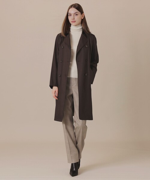 MACKINTOSH LONDON（マッキントッシュ ロンドン）の「【WEB・一部店舗限定】レインタフタコート（トレンチコート・レディース・ダークブラウン/ベージュ・38）」の5枚目の写真