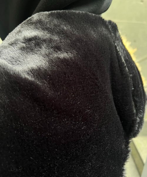 ILL'S（イルズ）の「N2-B ダブルジップナイロンブルゾン フードファー ジップフーディー ミリタリー メンズ レディース ユニセックス（ブルゾン・メンズ・グレー/カーキ/ブラック・L/M）」の6枚目の写真