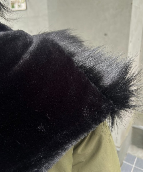 ILL'S（イルズ）の「N2-B ダブルジップナイロンブルゾン フードファー ジップフーディー ミリタリー メンズ レディース ユニセックス（ブルゾン・メンズ・グレー/カーキ/ブラック・L/M）」の18枚目の写真