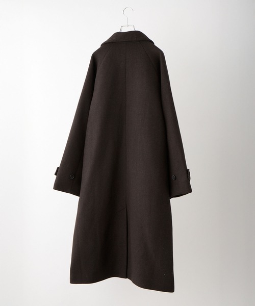 CLEL】Wool Blend Tech Melton Soutien Collar Coat / ウールブレンド