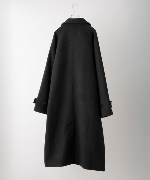 CLEL】Wool Blend Tech Melton Soutien Collar Coat / ウールブレンド