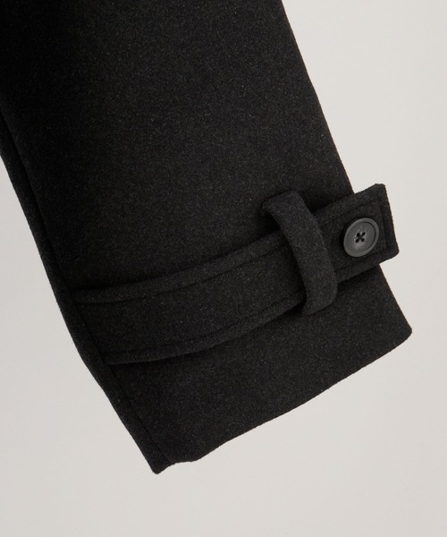 CLEL】Wool Blend Tech Melton Soutien Collar Coat / ウールブレンド