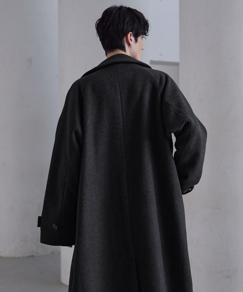 セール】【CLEL】Wool Blend Tech Melton Soutien Collar Coat