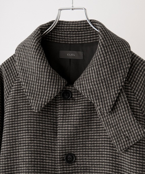 CLEL】Wool Blend Tech Melton Soutien Collar Coat / ウールブレンド