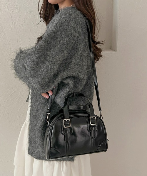 apres jour clair(アプレジュールクレア)の「【apres jour clair】ボストンベルトバッグ(ショルダーバッグ・レディース・ブラック/ダークブラウン・FREE)」の2枚目の写真