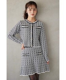 tocco closet（トッコ　クローゼット）の「飾りポケット装飾ツイード風ニットミニスカート（スカート）」