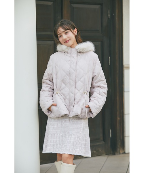 tocco closet（トッコ　クローゼット）の「飾りポケット装飾ツイード風ニットミニスカート（スカート・レディース・グレー/ブラック/ピンク・M）」の22枚目の写真