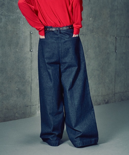 CASPER JOHN（キャスパージョン）の「15oz baggy denim pants/15ozバギーデニムパンツ（デニムパンツ・メンズ・ブルー/インディゴブルー/ブラック・SMALL/X-SMALL/LARGE/MEDIUM）」の10枚目の写真