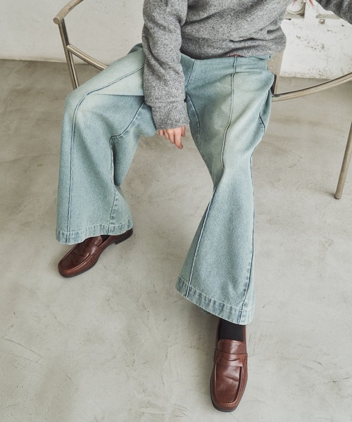 CASPER JOHN（キャスパージョン）の「15oz baggy denim pants/15ozバギーデニムパンツ（デニムパンツ・メンズ・ブルー/インディゴブルー/ブラック・SMALL/X-SMALL/LARGE/MEDIUM）」の16枚目の写真