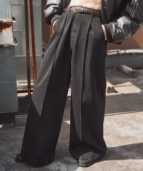 CASPER JOHN（キャスパージョン）の「15oz baggy denim pants/15ozバギーデニムパンツ（デニムパンツ・メンズ・ブルー/インディゴブルー/ブラック・SMALL/X-SMALL/LARGE/MEDIUM）」の4枚目の写真