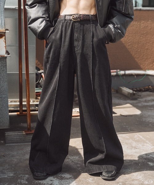 CASPER JOHN（キャスパージョン）の「15oz baggy denim pants/15ozバギーデニムパンツ（デニムパンツ・メンズ・ブルー/インディゴブルー/ブラック・SMALL/X-SMALL/LARGE/MEDIUM）」の5枚目の写真