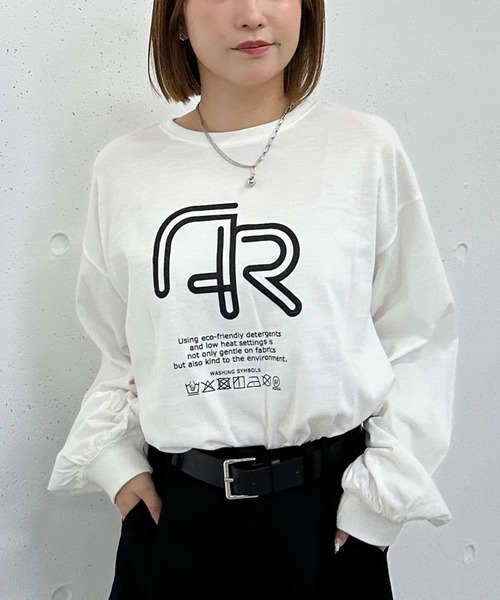 archives(アルシーヴ)の「ドッグロゴアソートロンTEE(Tシャツ/カットソー・レディース・オフホワイト/ホワイト・MEDIUM)」の1枚目の写真