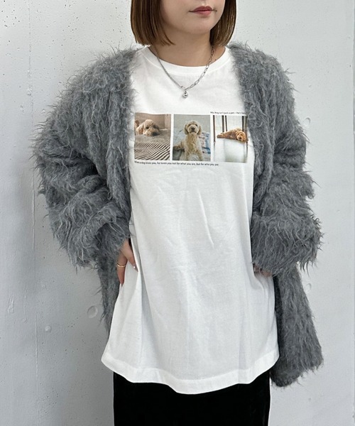 archives(アルシーヴ)の「ドッグロゴアソートロンTEE(Tシャツ/カットソー・レディース・オフホワイト/ホワイト・MEDIUM)」の4枚目の写真