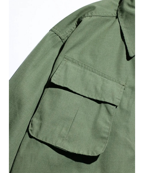 ABAHOUSE（アバハウス）の「【U.S MILITARY】 JUNGLE FATIGUE JACKET COMMERCIAL MODEL OZONE WASHED REGULAR/ミリタリー/ワークジャケット【WEB限定】（ブルゾン・メンズ・グリーン系その他・L/XL）」の5枚目の写真