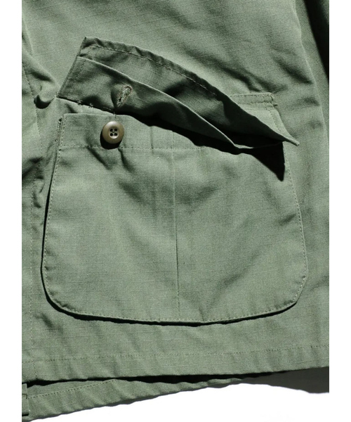 ABAHOUSE（アバハウス）の「【U.S MILITARY】 JUNGLE FATIGUE JACKET COMMERCIAL MODEL OZONE WASHED REGULAR/ミリタリー/ワークジャケット【WEB限定】（ブルゾン・メンズ・グリーン系その他・L/XL）」の6枚目の写真