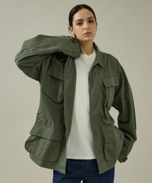 ABAHOUSE | 【U.S MILITARY】 JUNGLE FATIGUE JACKET COMMERCIAL MODEL OZONE WASHED REGULAR/ミリタリー/ワークジャケット【WEB限定】(ブルゾン)