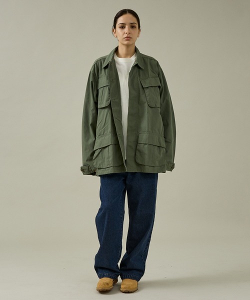 ABAHOUSE(アバハウス)の「【U.S MILITARY】 JUNGLE FATIGUE JACKET COMMERCIAL MODEL OZONE WASHED REGULAR/ミリタリー/ワークジャケット【WEB限定】(ブルゾン・メンズ・グリーン系その他・L/XL)」の11枚目の写真
