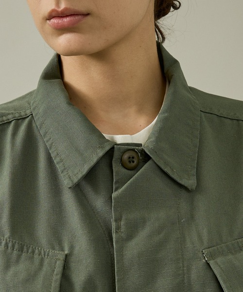 ABAHOUSE(アバハウス)の「【U.S MILITARY】 JUNGLE FATIGUE JACKET COMMERCIAL MODEL OZONE WASHED REGULAR/ミリタリー/ワークジャケット【WEB限定】(ブルゾン・メンズ・グリーン系その他・L/XL)」の12枚目の写真